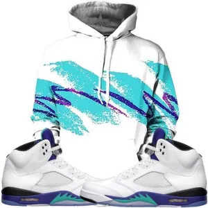 90s Fresh Prince Hoodie - Jordan 5 White Grape