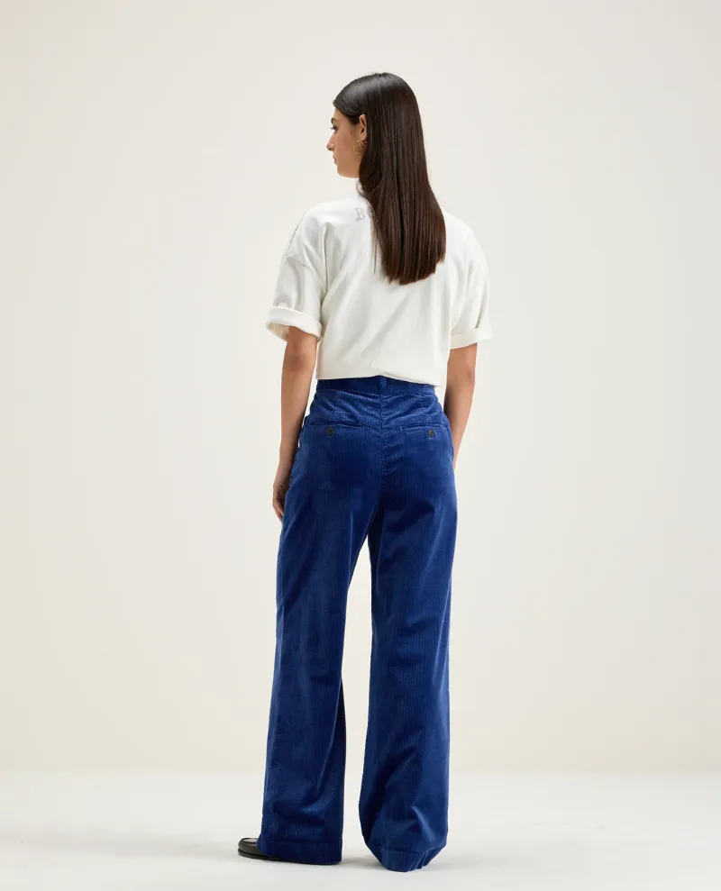 Bellerose Gabor Blue Wide Leg Cord Trousers