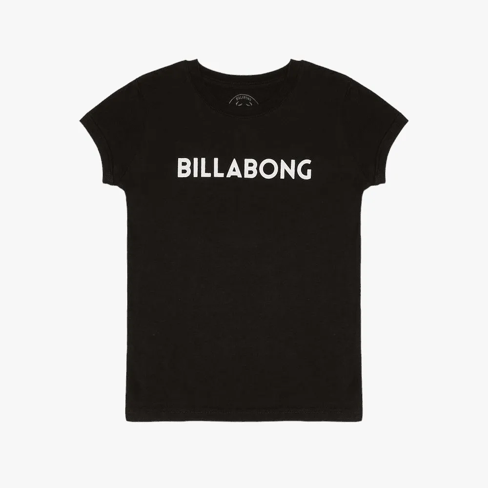 Billabong Girls Dancer Short Sleeve Tee Off Black