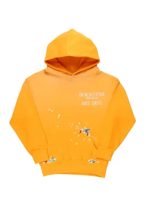 Boys Rockstar Art Dist. Yellow Graphic Hoodie