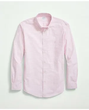 Brooks Brothers Men's Big & Tall Stretch Non Iron Oxford Button-Down Collar Sport Shirt Pink