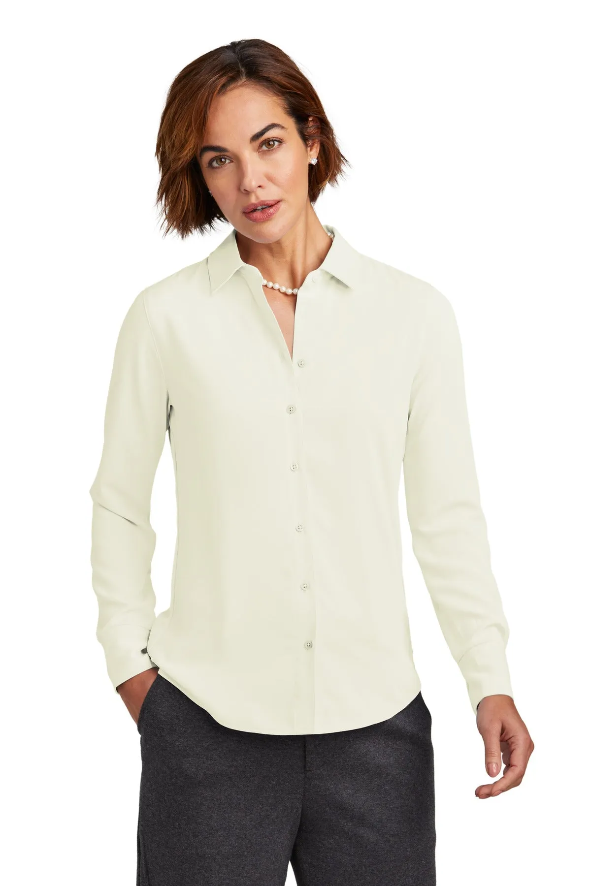 Brooks Brothers Women's Full-Button Satin Blouse BB18007