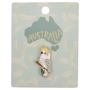 Cockatoo Memento Pin White 2cm