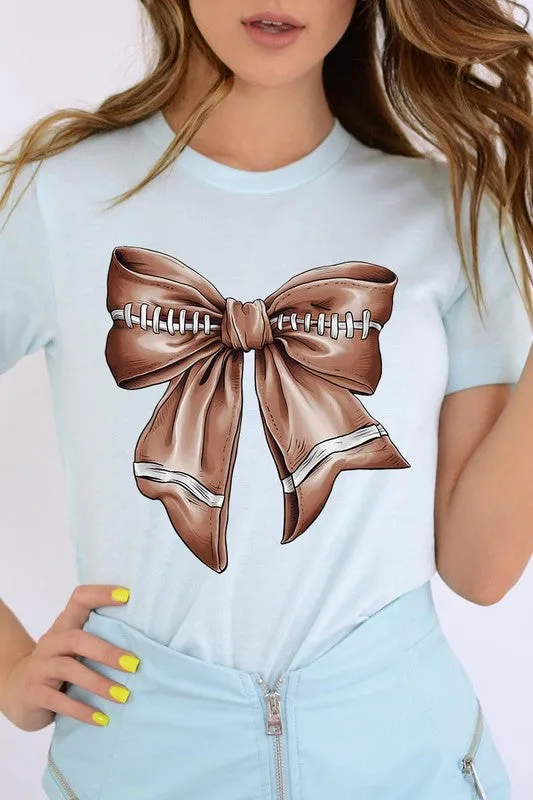 Coquette Football Bow Graphic Tee