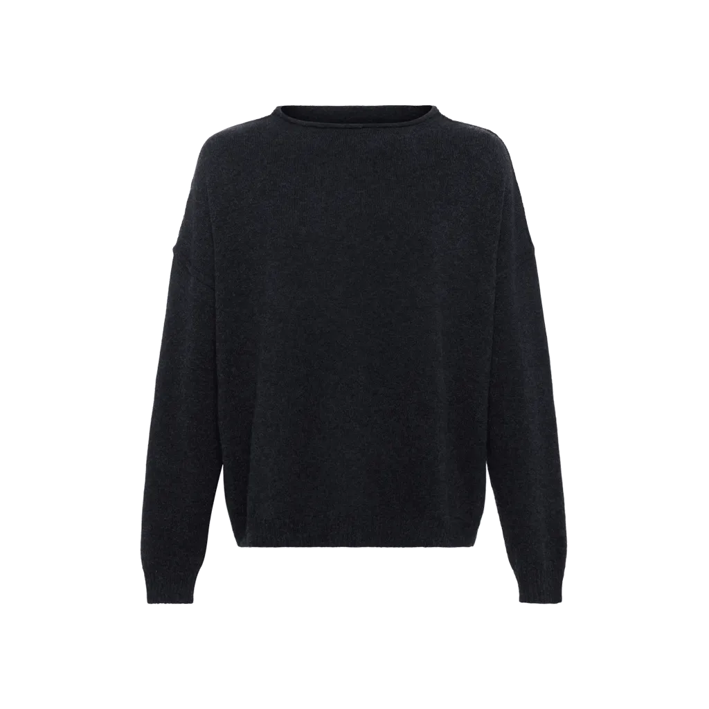 Cozy Knit Mock Neck Sweater | Black