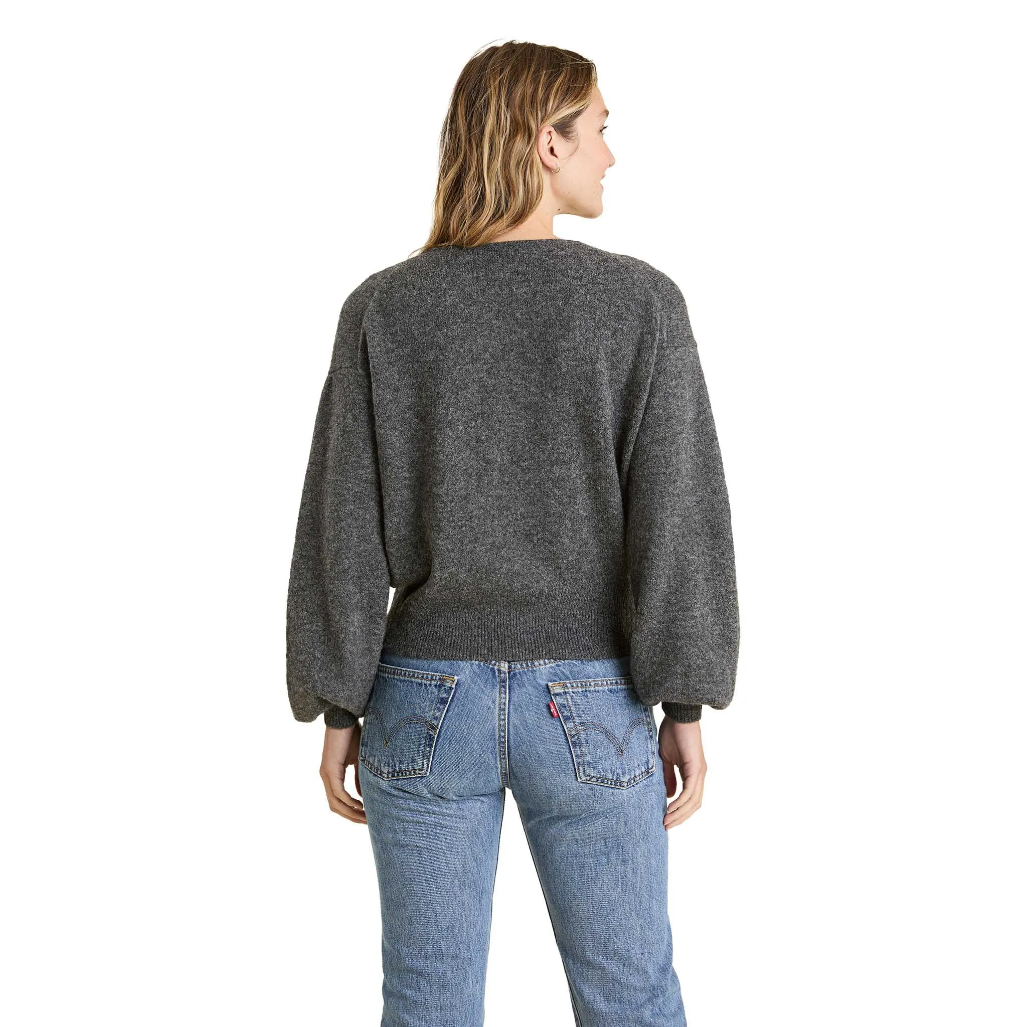 Cozy Knit Wrap Sweater | Charcoal