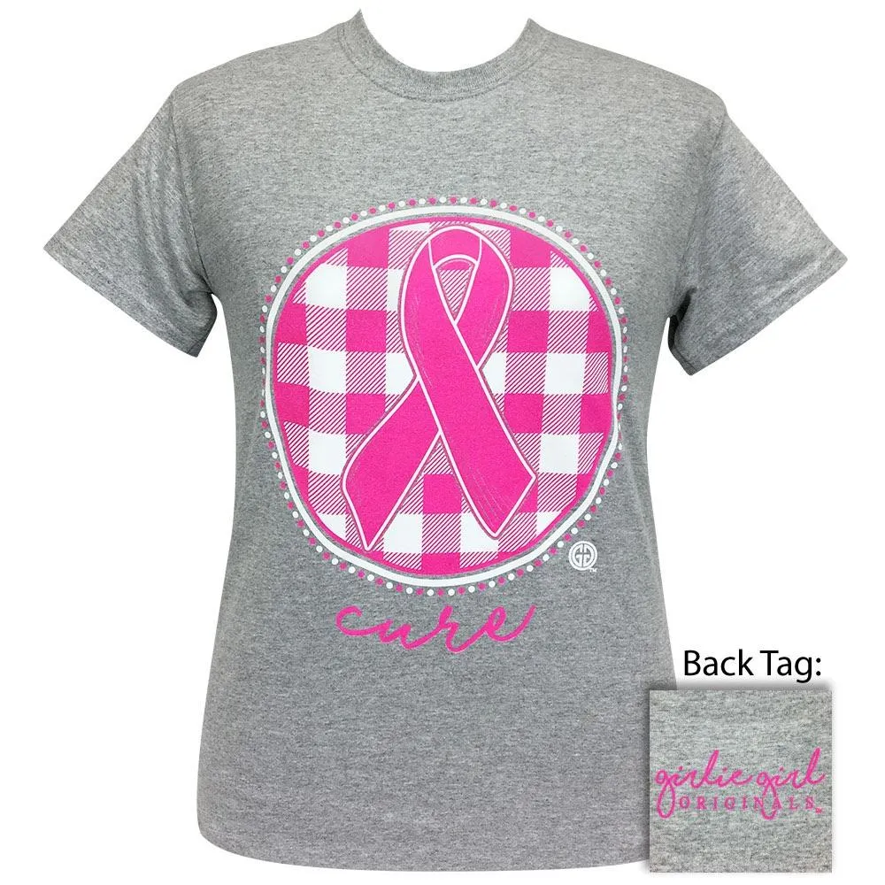 Cure Ribbon Plaid-Sports Grey SS-2153