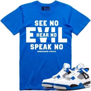 EVIL Sneaker Tees Shirt to Match - Jordan 4 Motorsport