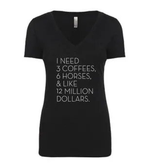 Favorite Tee | V-Neck | COFFEE (Black)