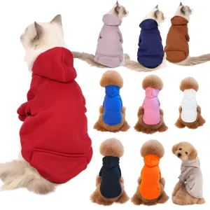 Fleece Pet Hoodies Cats & Dogs