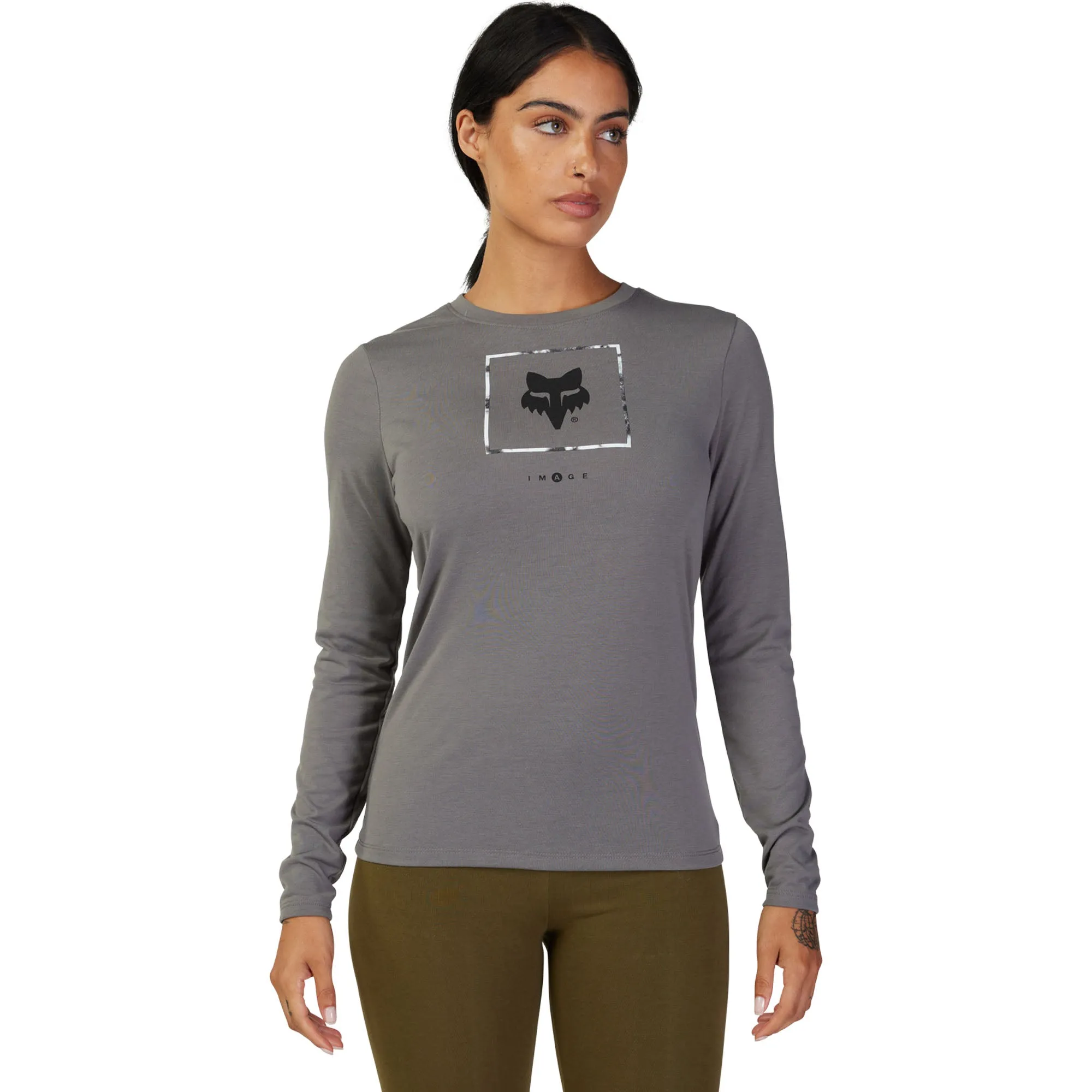 Fox Racing Atlas LS Tech T-Shirt Pewter Grey