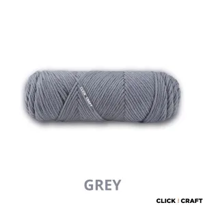 Grey Knitting Cotton Yarn | 8-ply Light Worsted Double Knitting