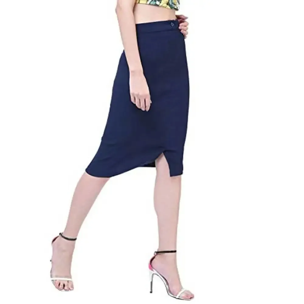 HRIKSHIKA FASHION Women Skirt (Navy Blue)