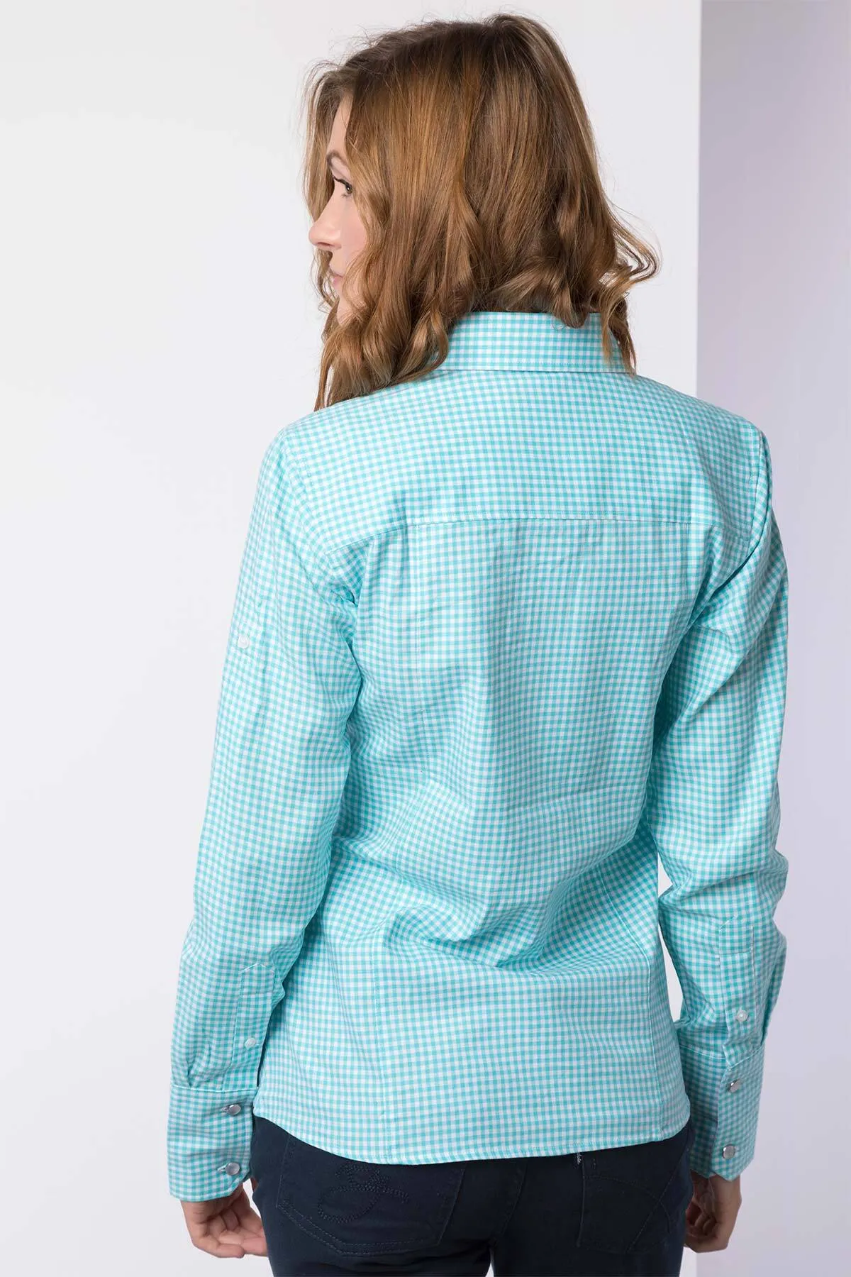 Ladies Hannah Country Check Shirt - Poppy Mint