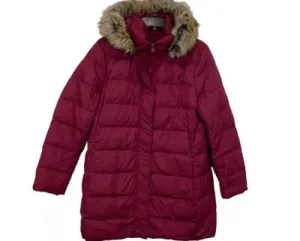 Lands' End Women's Faux Fur Hooded Down Winter Coat