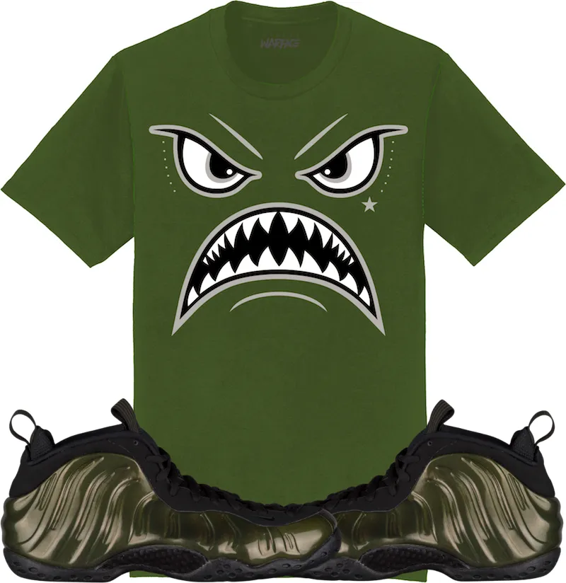 Legion Green Foamposites Sneaker Tees Shirt to Match - OREO WARFACE