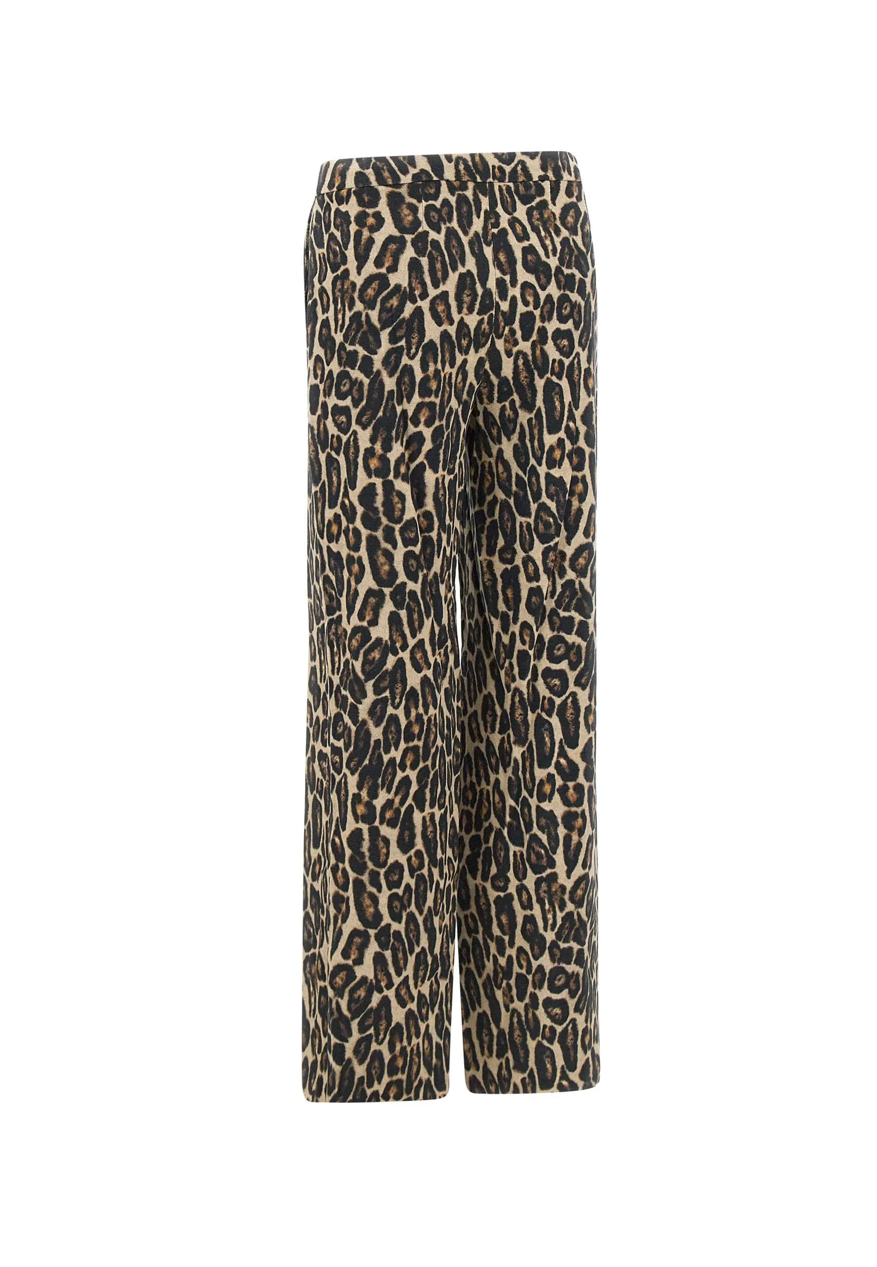 Leopard Print High Waist Trousers