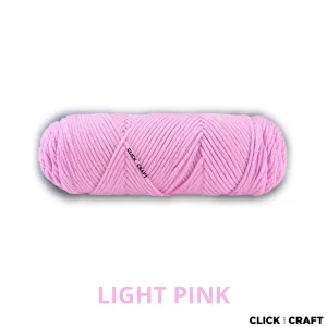 Light Pink Knitting Cotton Yarn | 8-ply Light Worsted Double Knitting