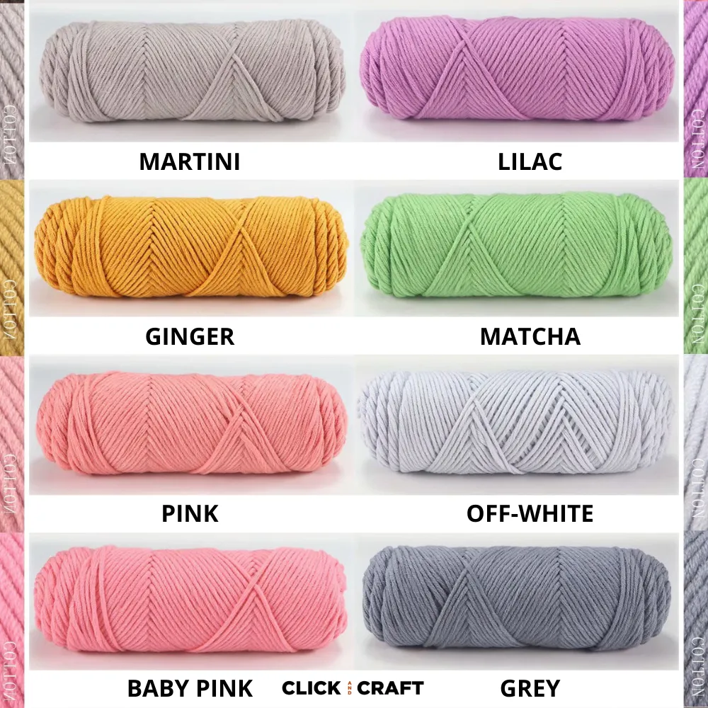 Light Pink Knitting Cotton Yarn | 8-ply Light Worsted Double Knitting