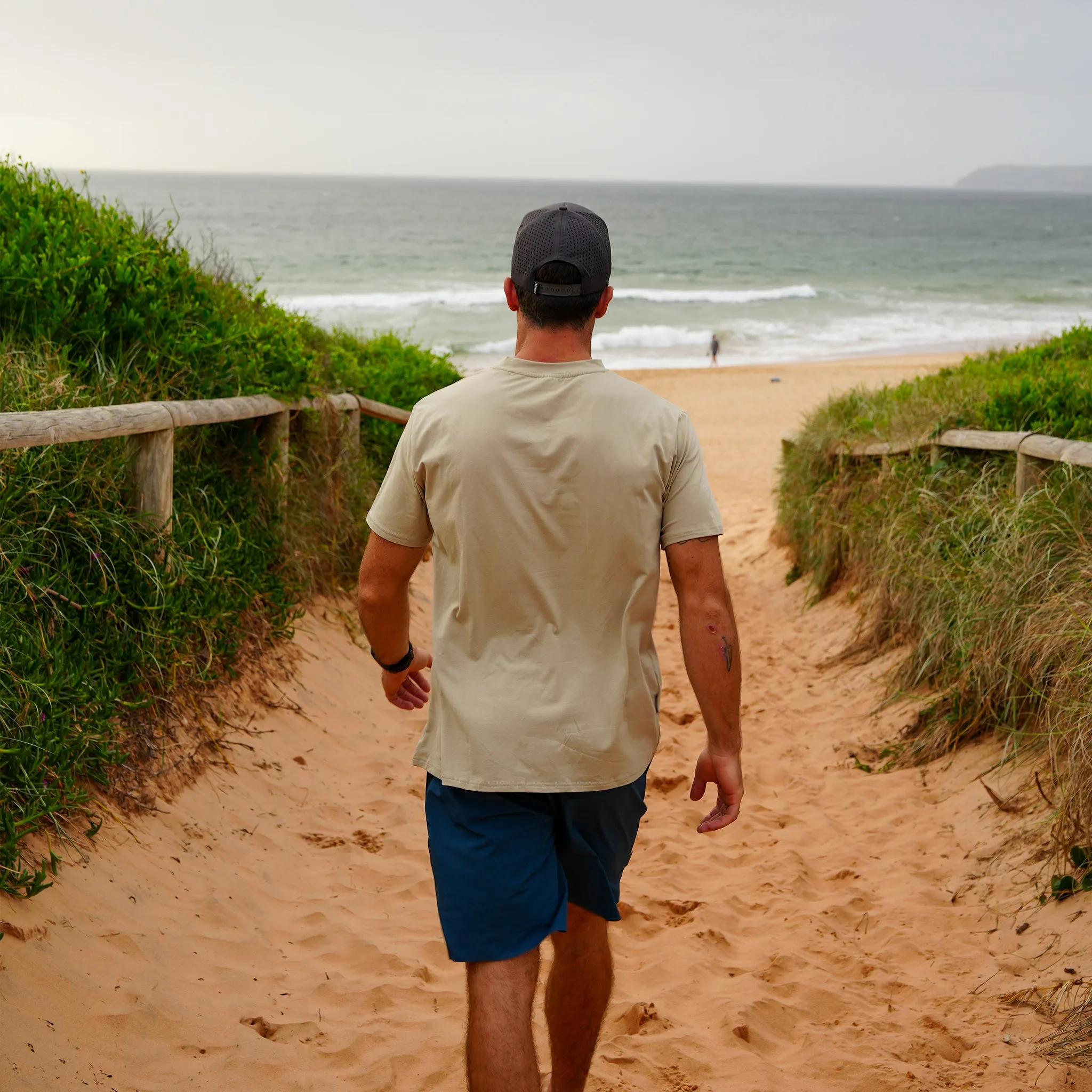 Long Reef Logo Tee - Sand