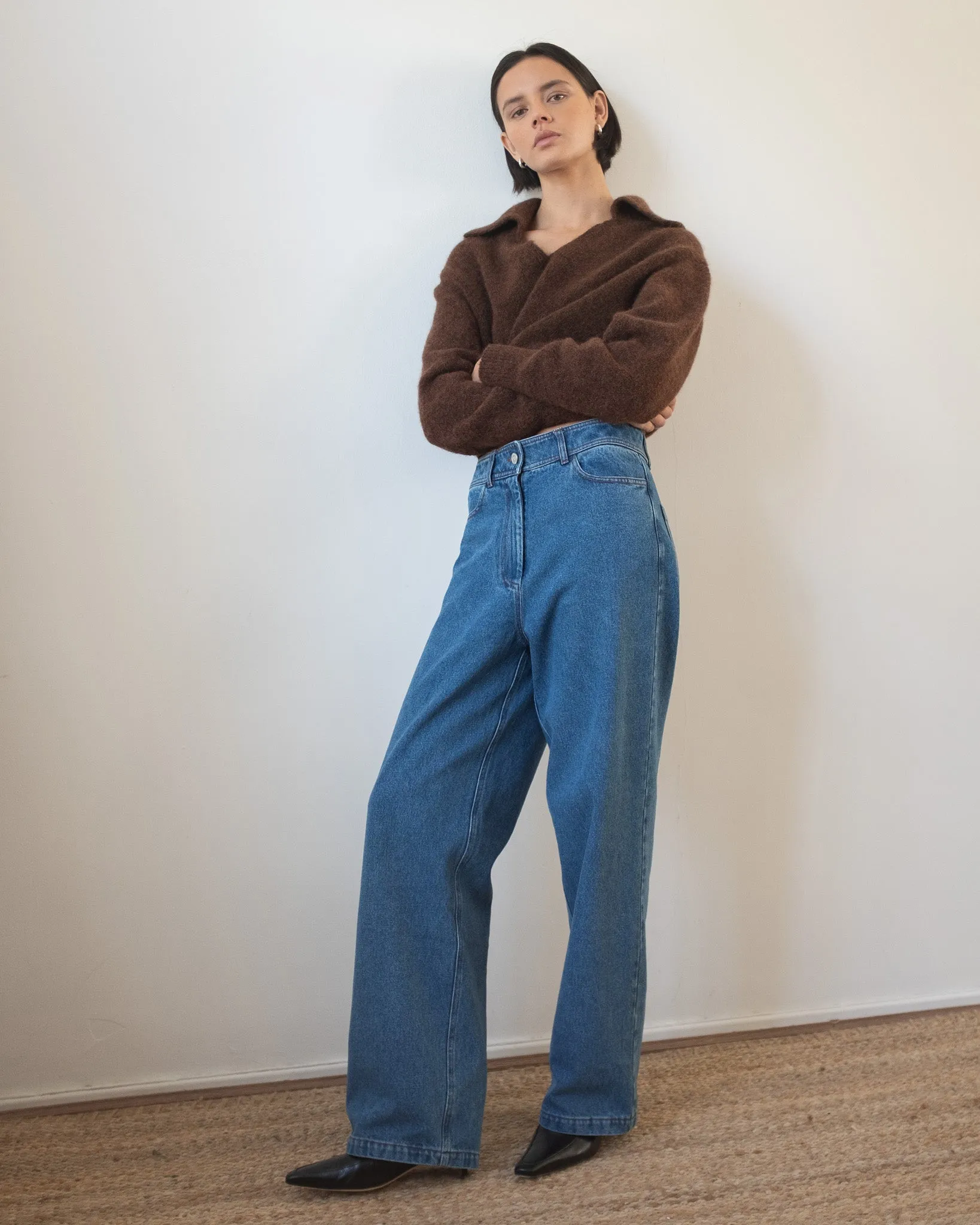 Maude Trousers Organic Cotton Denim Blue