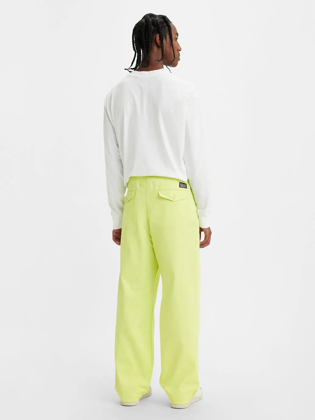 Men's Green Relaxed Fit Trousers