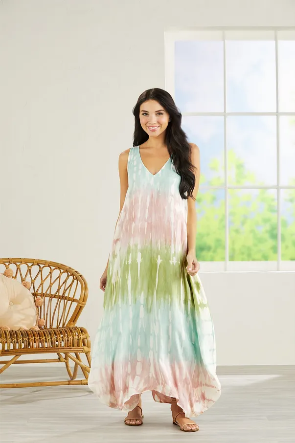 Mudpie Hyatt Tie Dye Maxi Dress