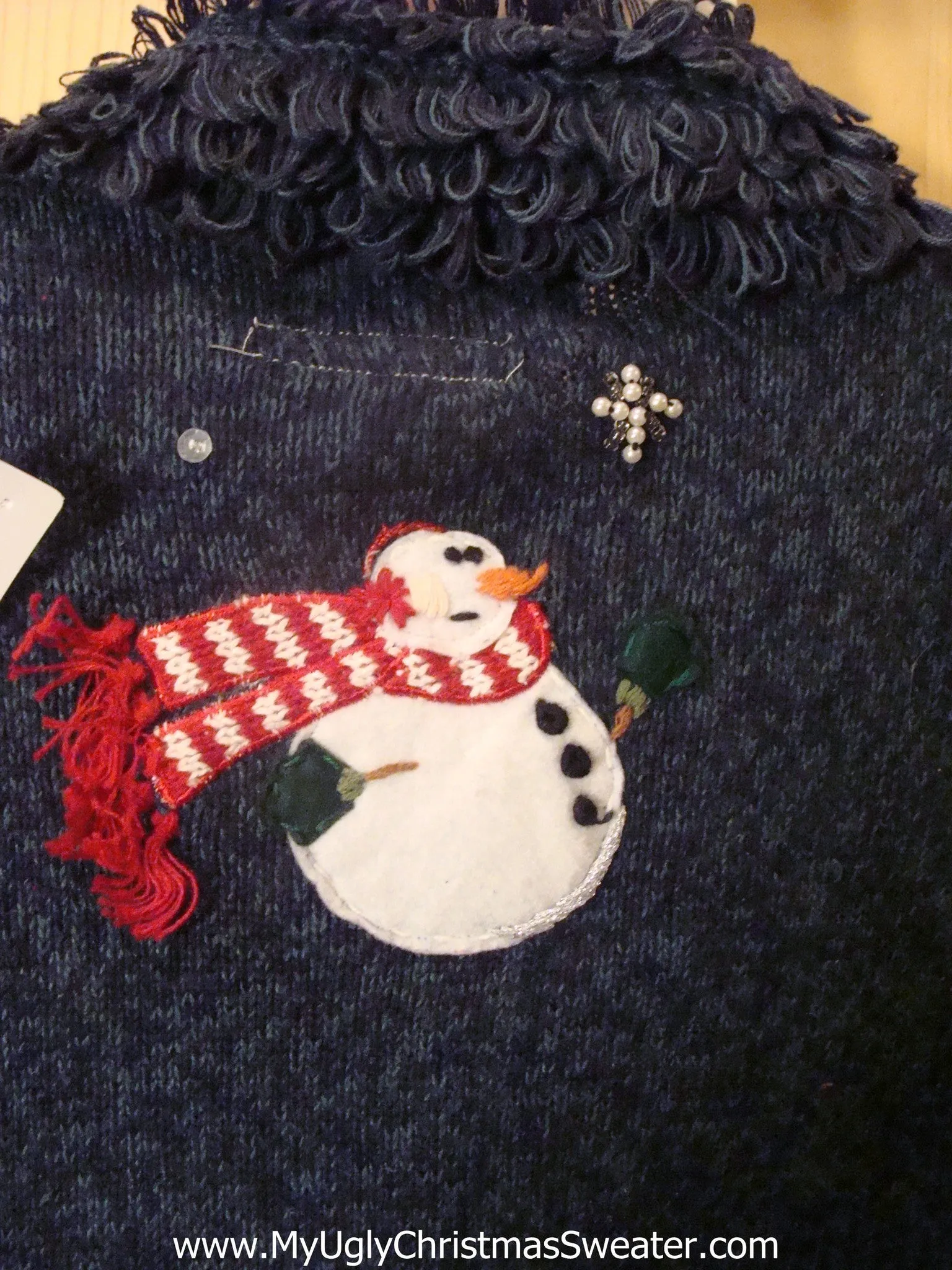 Need to Buy Christmas Sweaters? Light Up Sweater with Skiing Snowmen