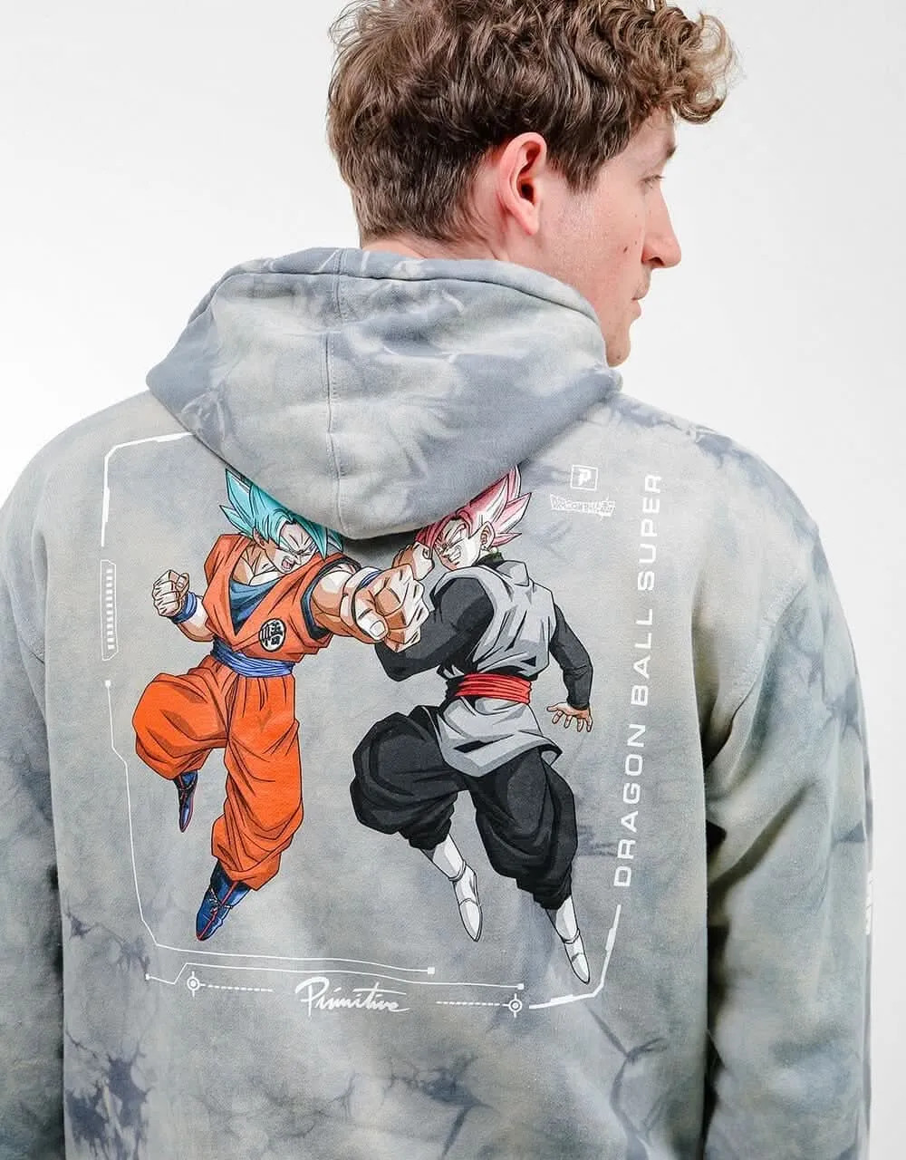 Primitive x Dragon Ball Super Goku Versus Washed Pullover Hoodie - Nav