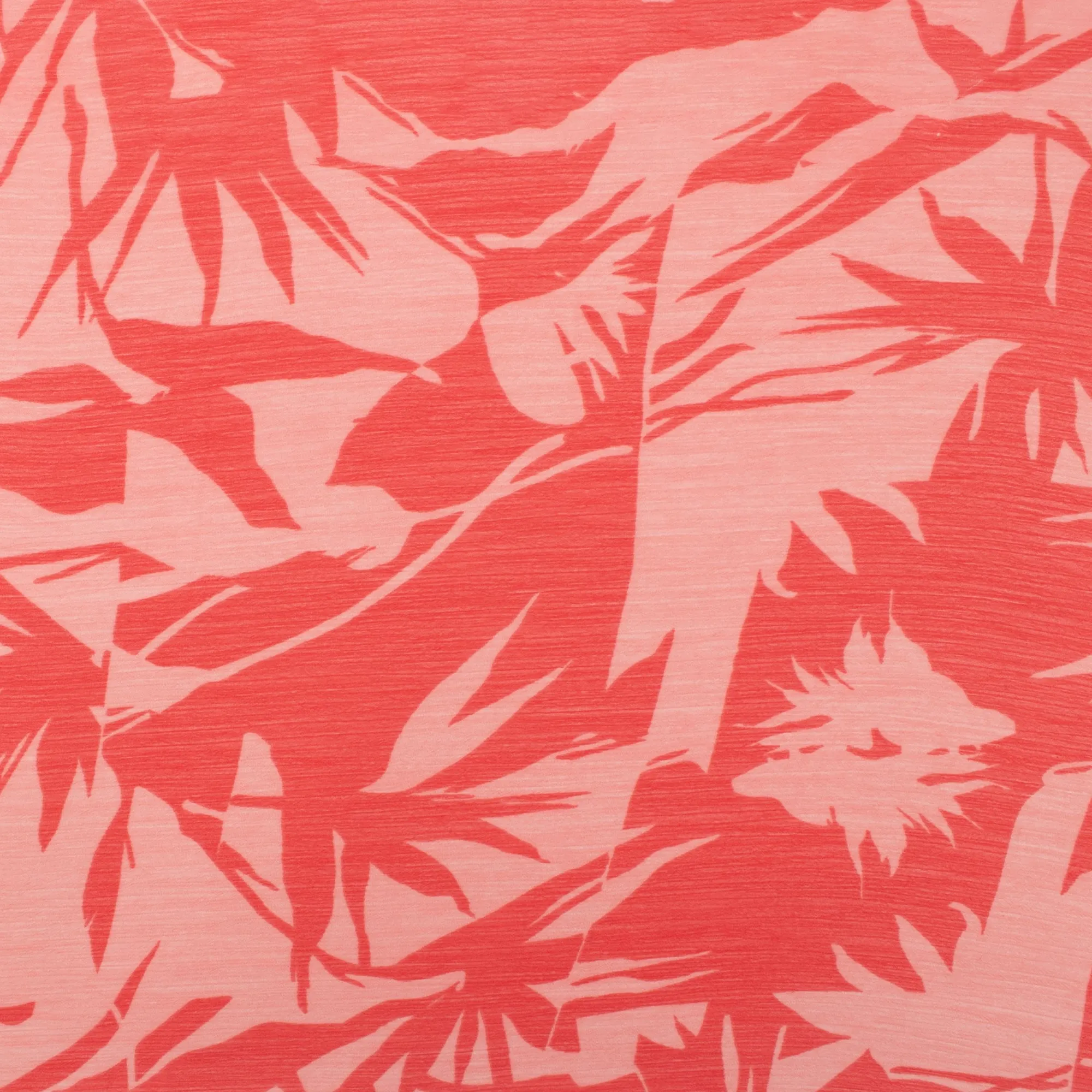 Printed Chiffon - YORYU - Leafs - Red