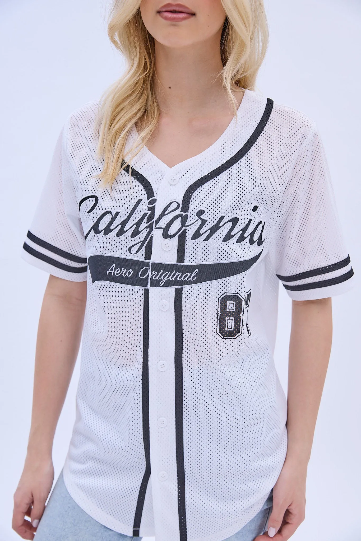 Printed Graphic Mesh Jersey