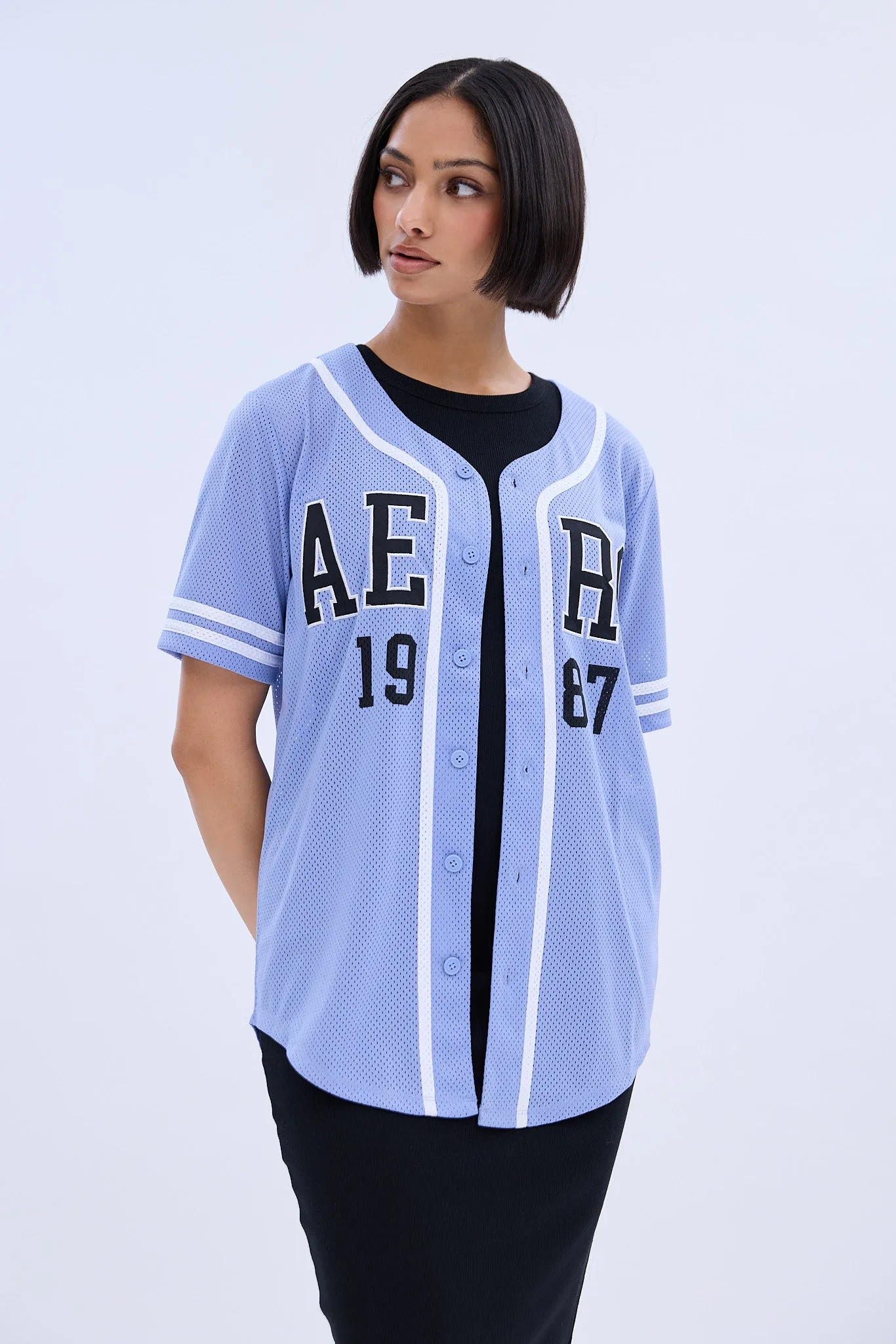 Printed Graphic Mesh Jersey