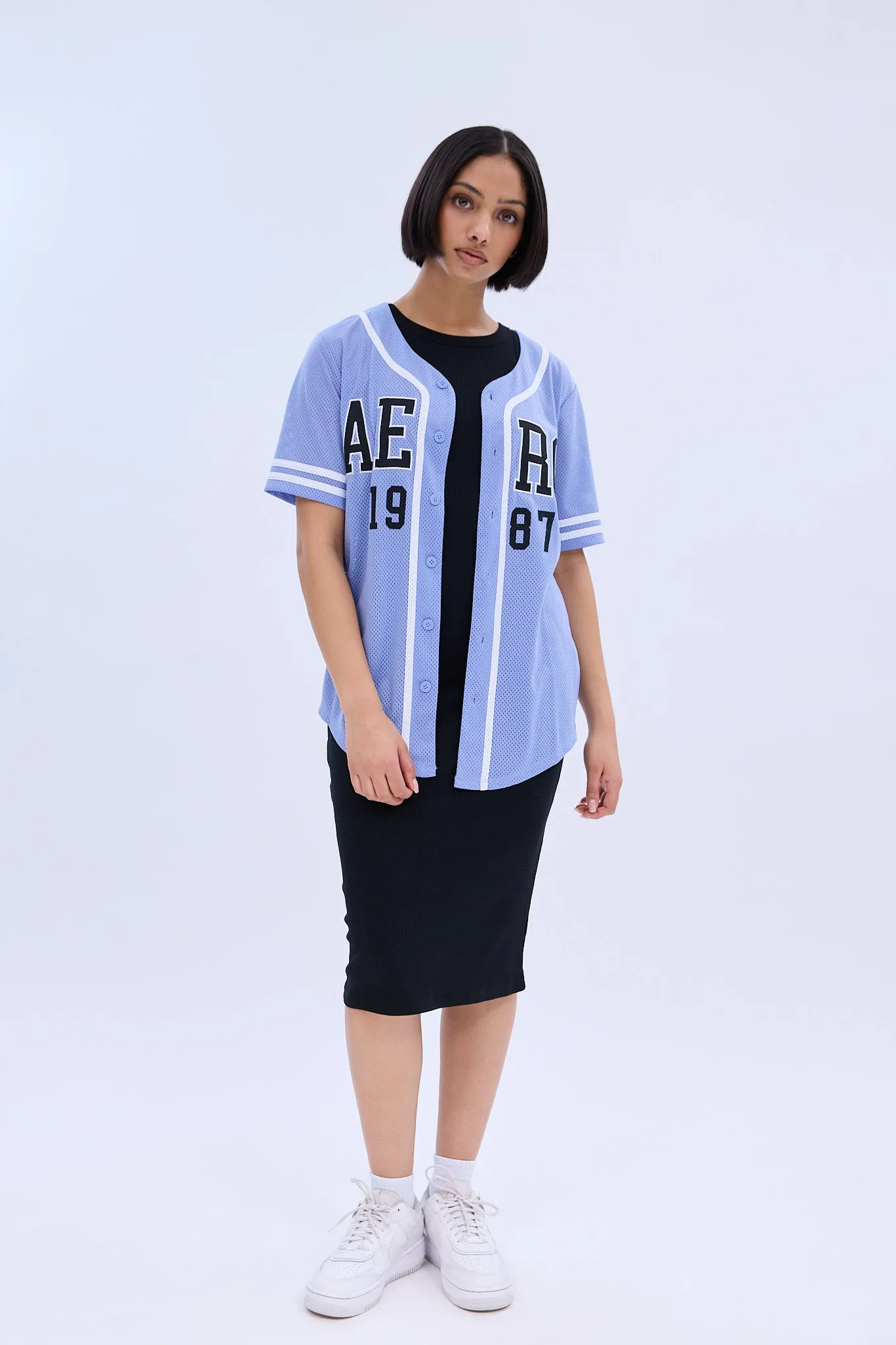 Printed Graphic Mesh Jersey