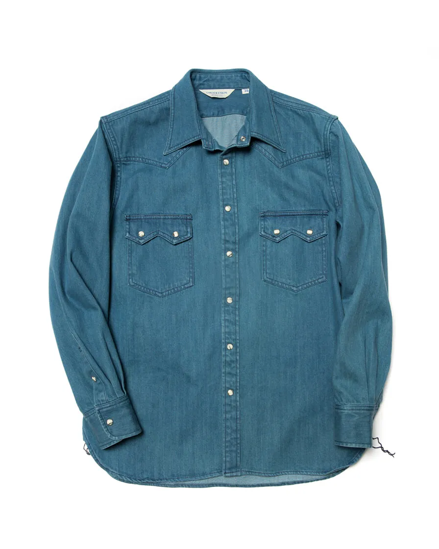 Rancher Western Shirt Washed Denim