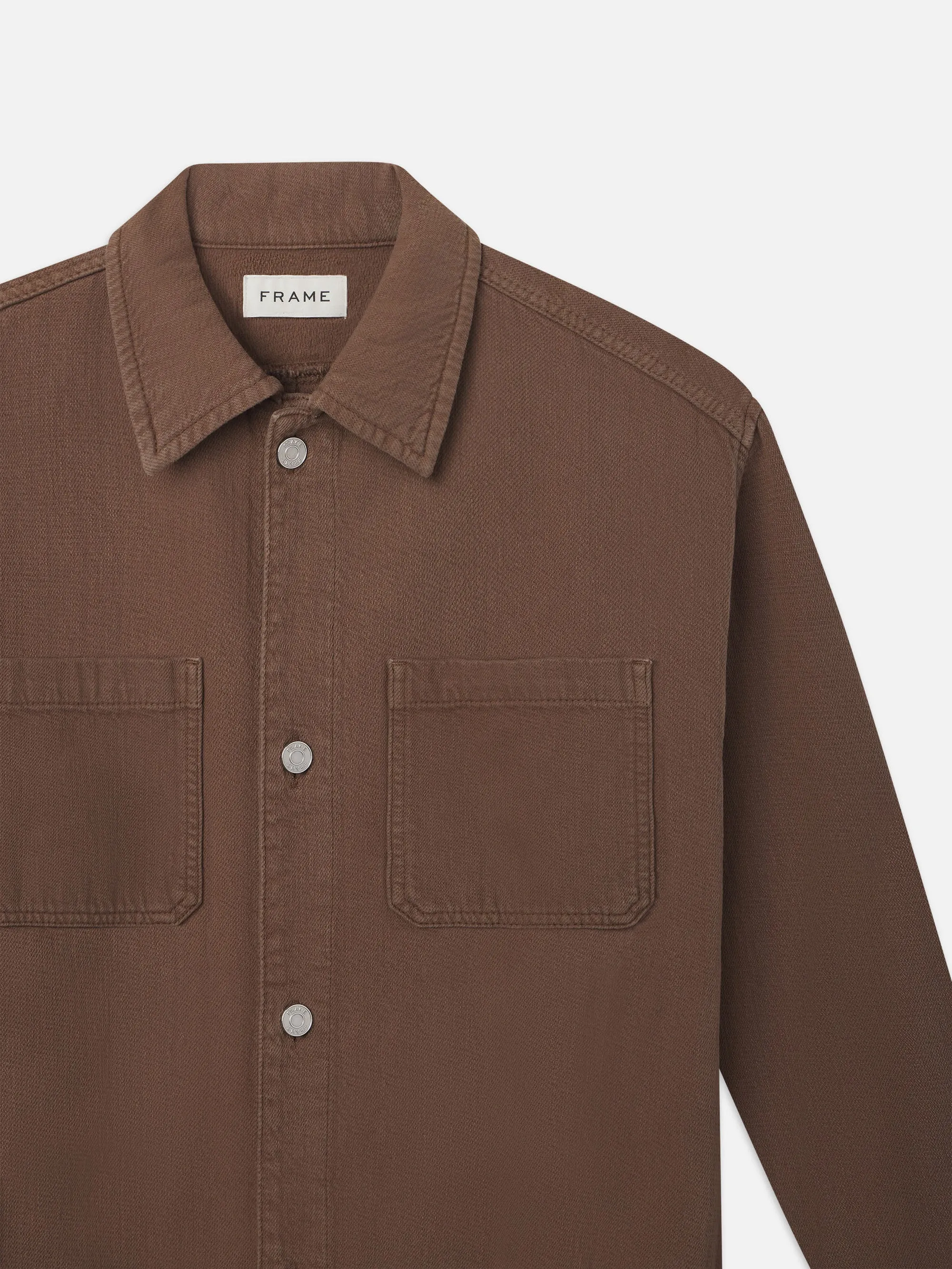 Relaxed Double Pocket Shirt -- Taupe