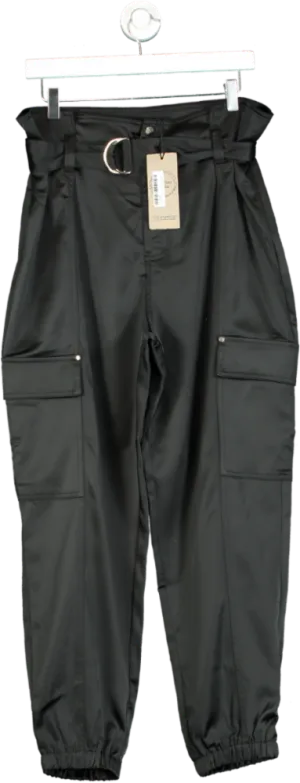 River Island Black CASL Cargo Trousers UK 14