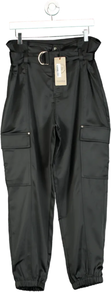 River Island Black CASL Cargo Trousers UK 14