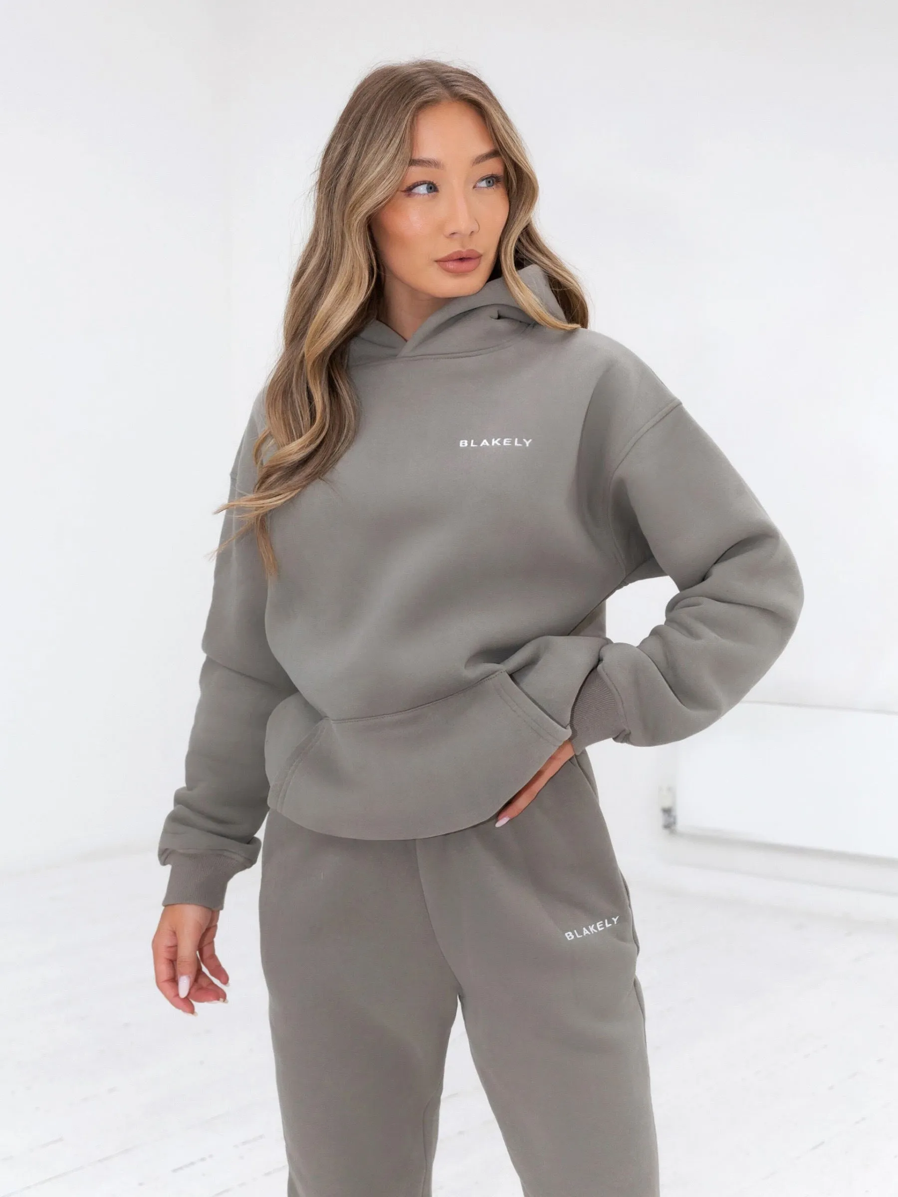 Series Oversized Hoodie - Stone Grey