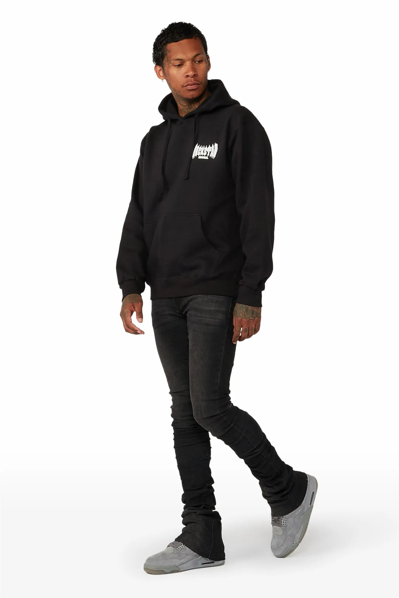 Skeller Black Graphic Hoodie