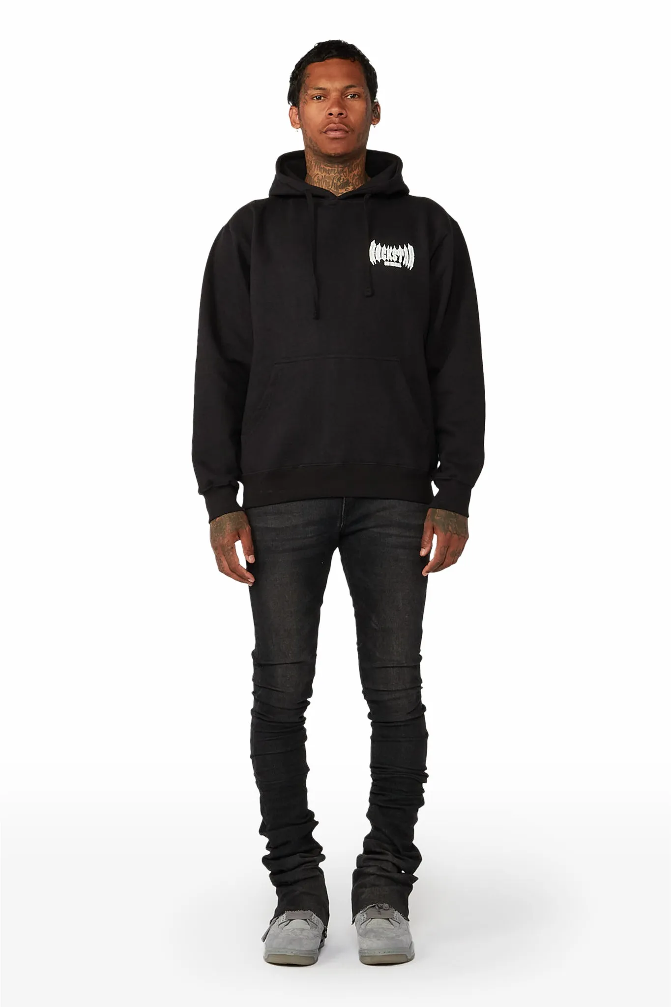 Skeller Black Graphic Hoodie