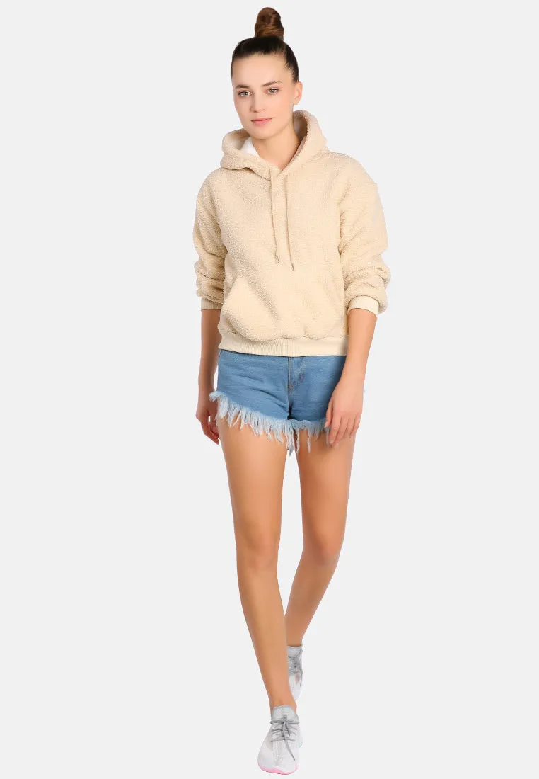 Soft Fleece Pullover Drawstring Hoodie