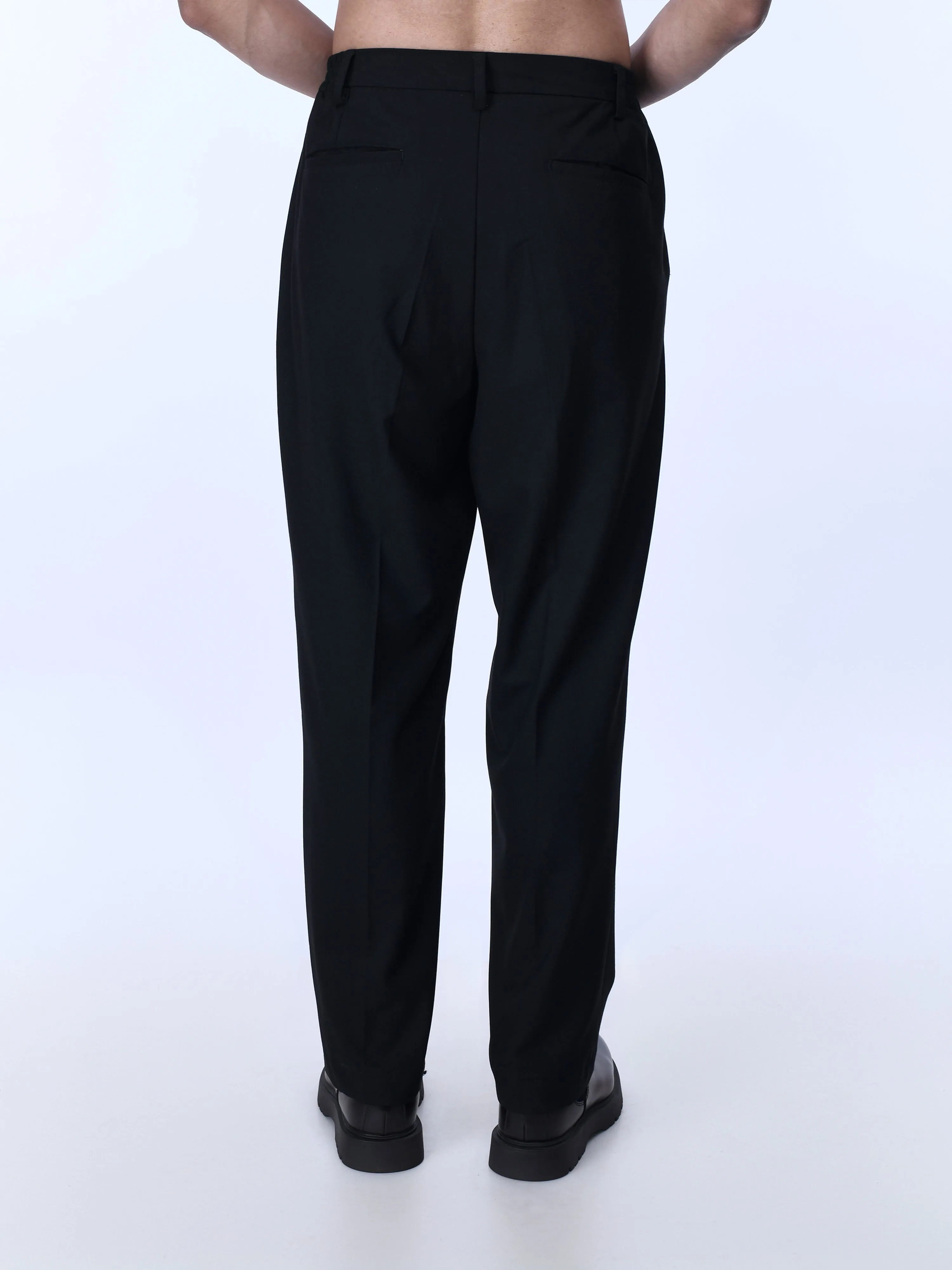 Soft Miracle Black Relaxed Trousers