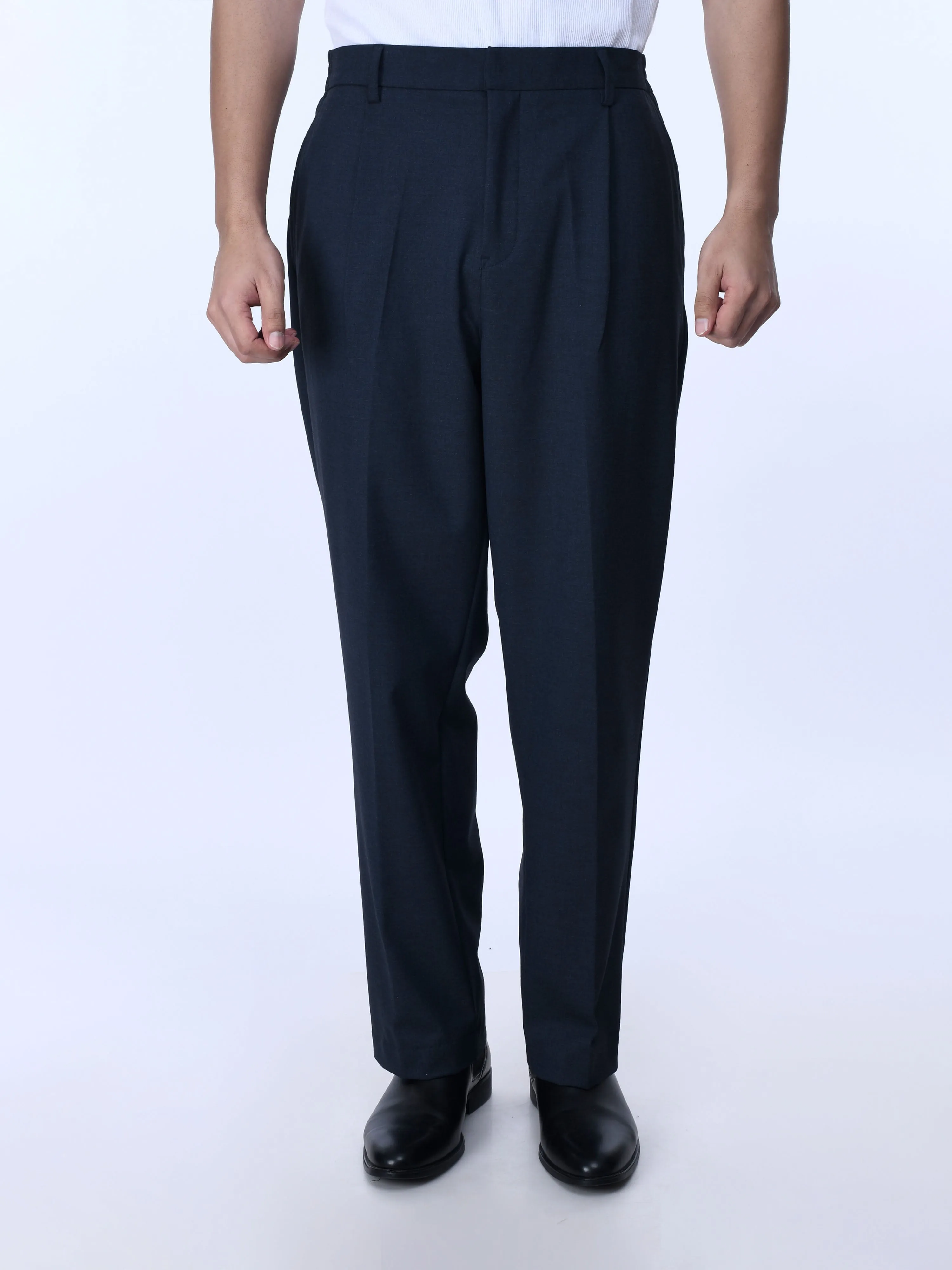 Soft Miracle Navy Relaxed Trousers