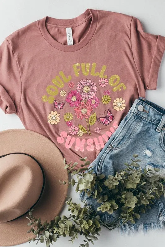 Soul Full Sunshine Floral Graphic T Shirt