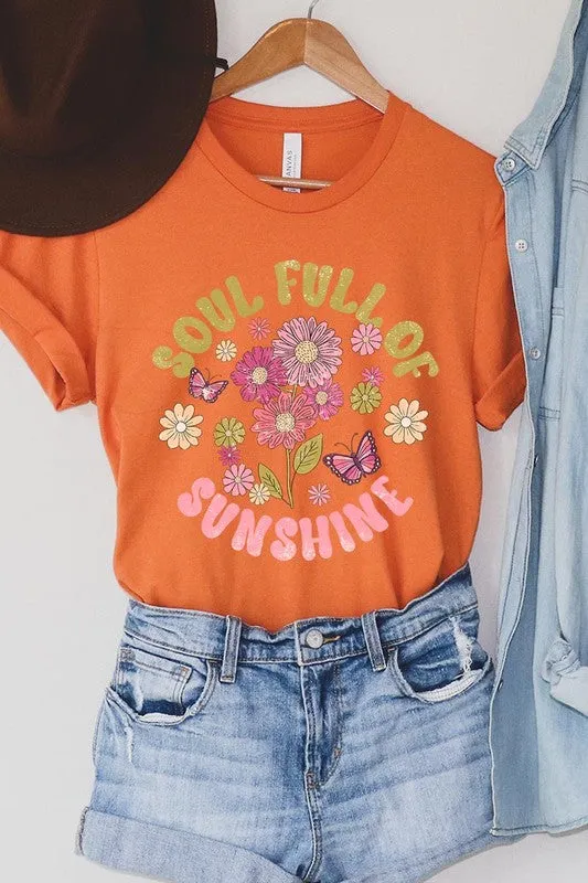 Soul Full Sunshine Floral Graphic T Shirt