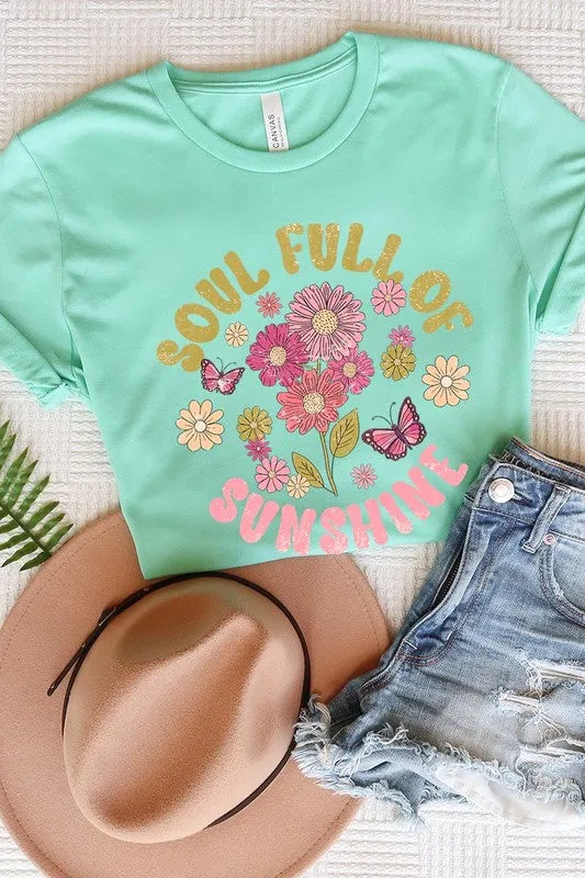 Soul Full Sunshine Floral Graphic T Shirt