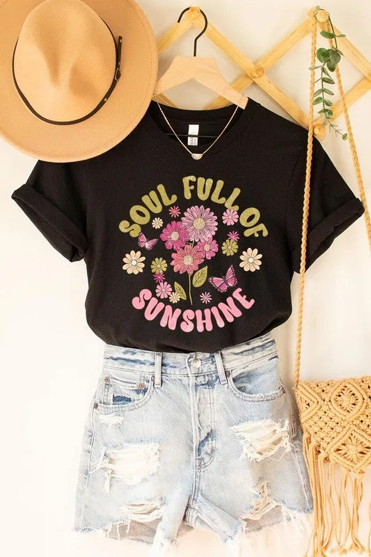 Soul Full Sunshine Floral Graphic T Shirt