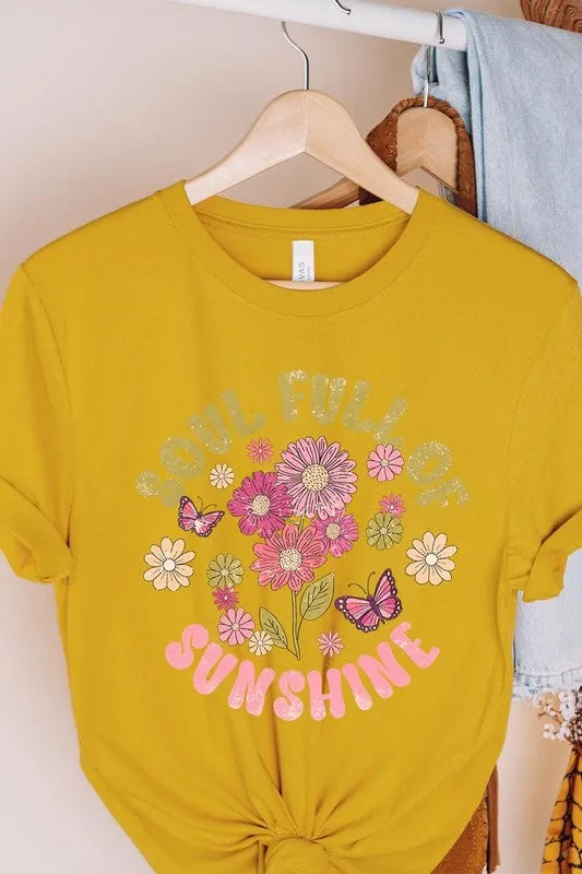 Soul Full Sunshine Floral Graphic T Shirt