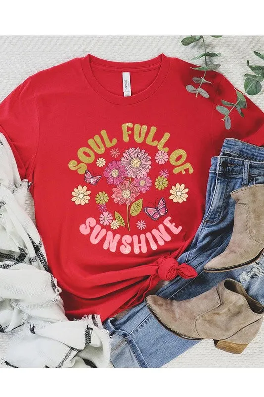 Soul Full Sunshine Floral Graphic T Shirt