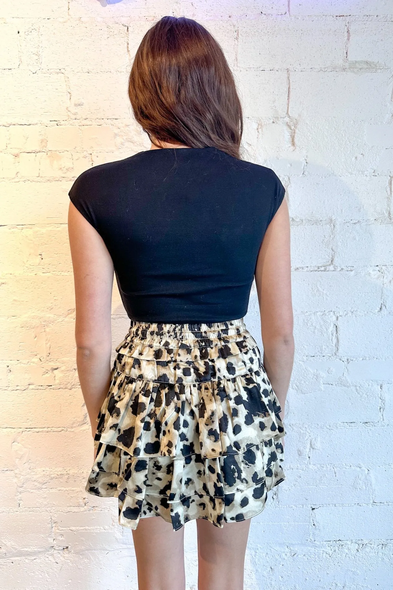 Splash of Leopard Ruffle Skort